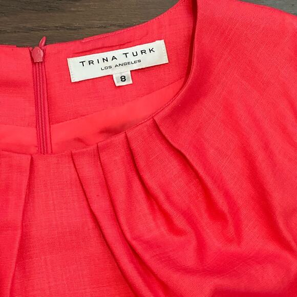 Trina Turk Vibrant Pink Sheath Dress Size 8 - Picture 3 of 8